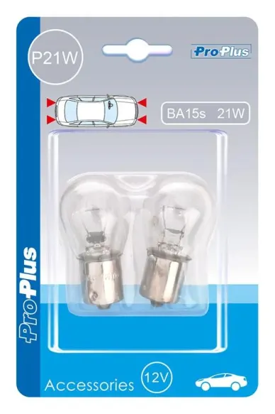 Lámpara de coche 12V 21W BA15s 2 piezas.