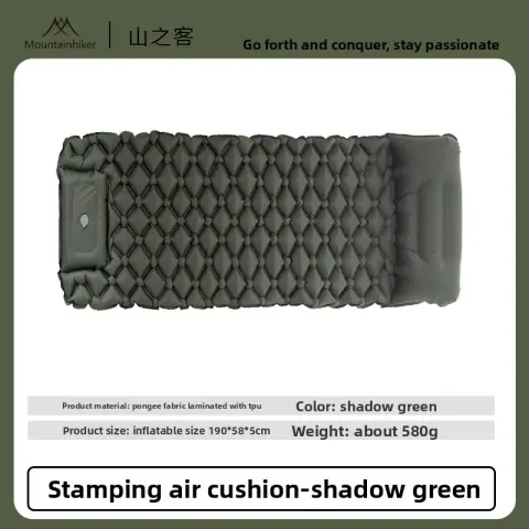 Colchoneta Inflable para Acampar al Aire Libre MOUNTAINHIKER con Almohadas, Colchones de Aire Ultraligeros para Excursionismo, Pesca y Senderismo