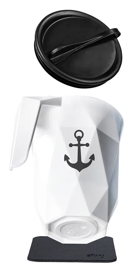 Silwy taza magnética con dibujo de ancla