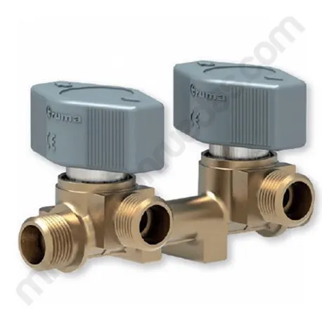Llave de paso gas 2 vias para tubo de 8 mm