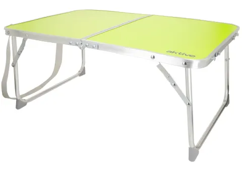 Aktive Mesa camping plegable verde con asa 60x40x25 cm