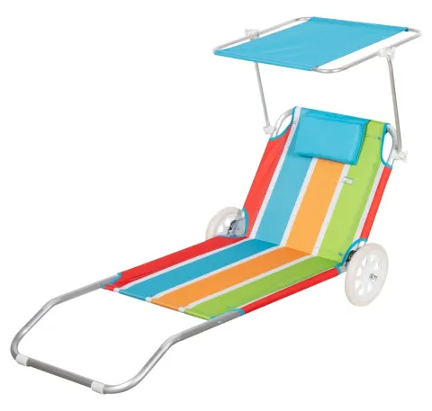 Tumbona carro playa multicolor
