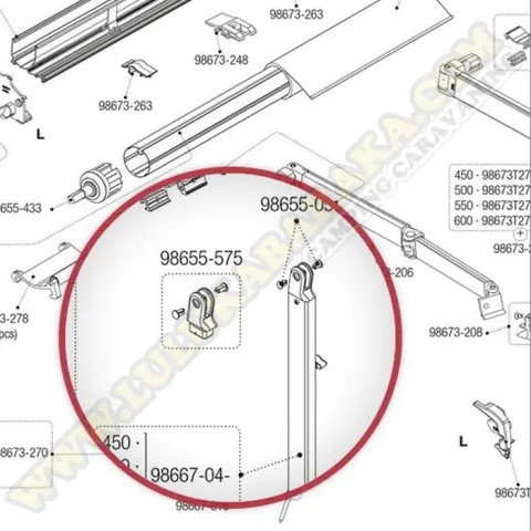 98655-575 Kit parte final pata izq. F45S- F65S-F65