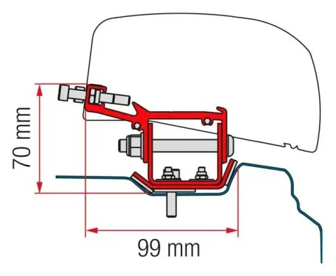 FIAMMA Soporte Toldo Fiamma F40 Van Renault Trafic L2