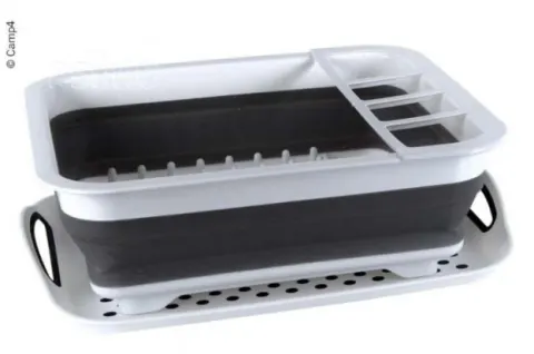 ESCURREPLATOS PLEGABLE DE SILICONA+ BANDEJA · Ref. 0527086