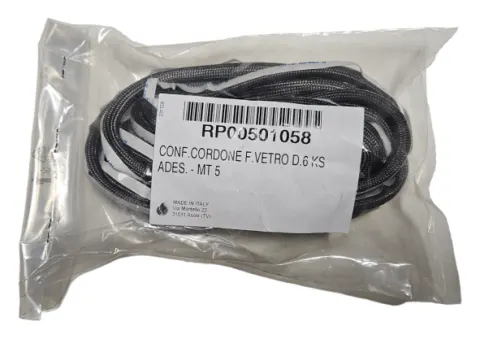 Cuerda o junta 6mm autoadhesiva para puerta de estufas Piazzetta y Superior.