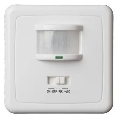 Detector de movimiento y de sonido para empotrar