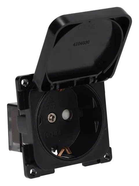 Haba C-Line Schuko 230 V toma de corriente – negra