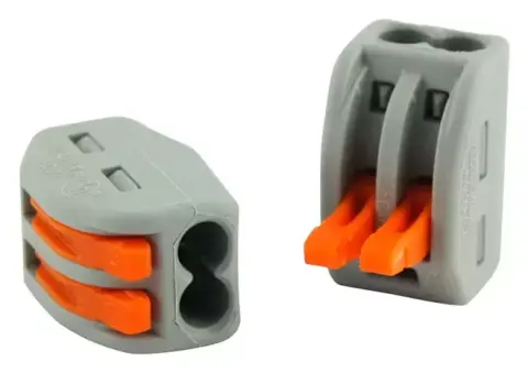 Regleta de conexion rapida de 2,5 a 4 mm, 2 polos – Ref. 46-TE-1265