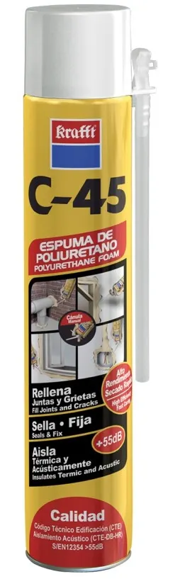 Espuma poliuretano Krafft C-45 750 ml