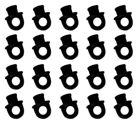 Obelink Ösi ganchos para cortinas (20 piezas) – negros