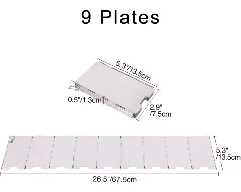 Parabrisas de aluminio de 8-16 placas para estufa, protector contra el viento para camping al aire libre, equipo de cocina para pícnic, pantalla a prueba de viento
