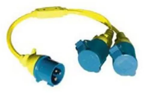 Splitter Cord 16a/250v-cee Plug/2xcee