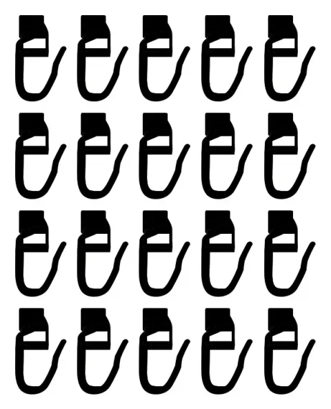 Obelink Knicki gancho para cortinas (20 piezas) – negro
