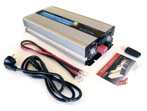 Inversor solar 3000w 12v Onda pura LCD+Mando+Cables+Cargador