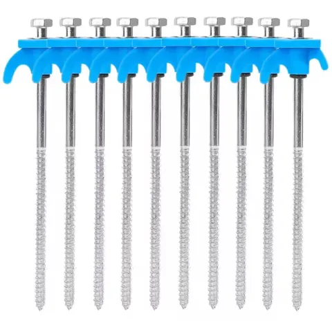 Estacas para tiendas de campaña hexagonales con rosca en espiral, clavos de suelo de acero al carbono para tierra dura, anclajes de sujeción para lonas y toldos, kit de equipo de camping de alta