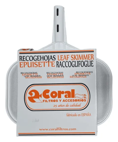 Recoge hojas Coral plano con palomilla fijadora para piscinas
