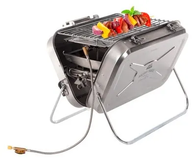 Maletín grill de acero inoxidable Parrilla de acero inoxidable.