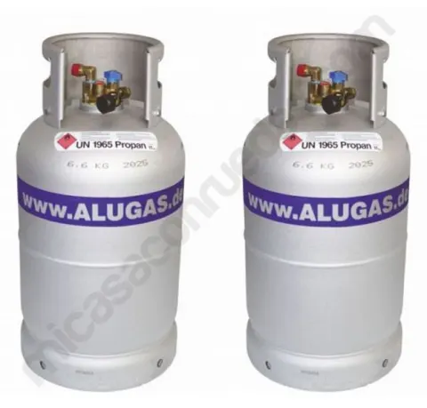 Kit doble GLP de aluminio Alugas para autocaravana 2 x 27 litros