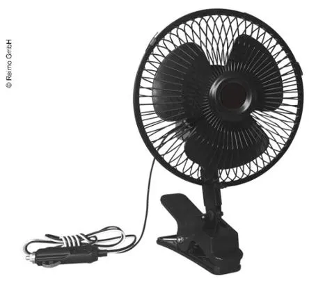 Ventilador de 12 voltios, oscilando con soporte de soporte