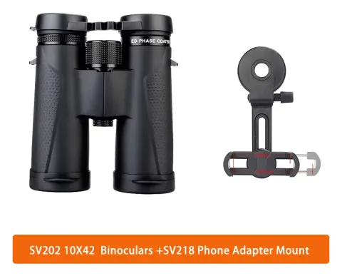 Binoculares Svbony SV202 8X32/8×42/10×42/10×50 ED, Cuerpo de Aleación de Magnesio IPX7, BaK4, Alta Calidad para Observación de Estrellas y Camping