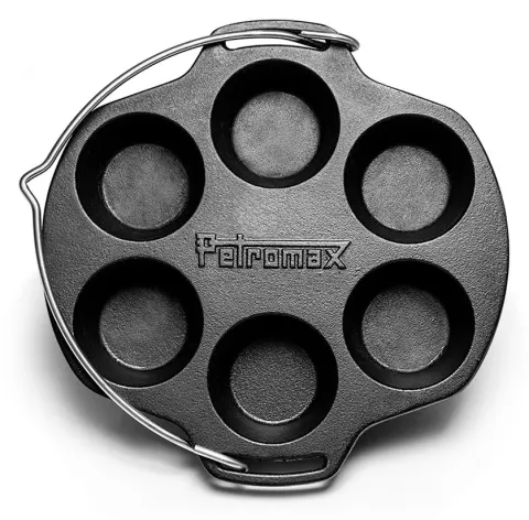 Petromax molde de hierro fundido para magdalenas