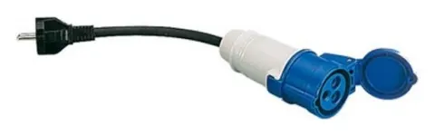 Adaptador Schuko macho a cetac hembra con 35 cm de cable