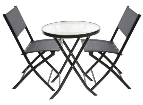 Conjunto muebles de terraza y balcón plegables