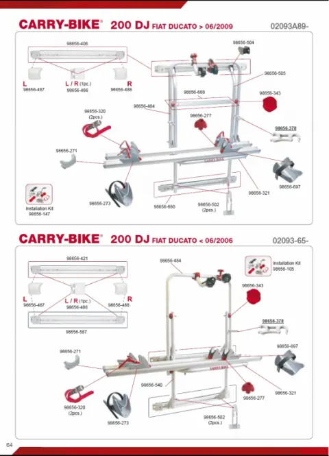 Recambios Carry bike 200 DJ Fiat Ducato