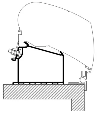 Toldo Adaptador Thule-momniste Marcador De Techo 2.5-6m A Adria Caravan