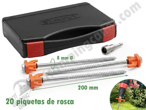 Estuche Piquetas de Rosca Trigano 20 Piezas