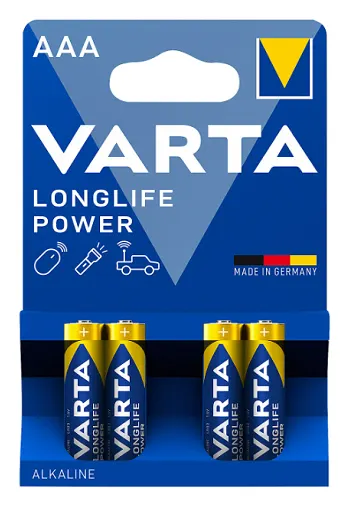 Pack de 4 pilas alcalinas Varta Longlife Power AAA o R03