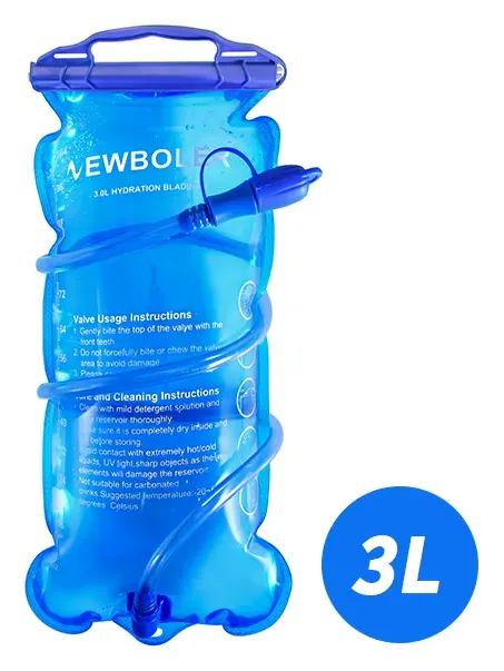 NEWBOLER Bolsa de Agua, Depósito de Agua, Bolsa de Almacenamiento sin Bisfenol, 1L 1.5L 2L 3L, Mochila Deportiva para Correr
