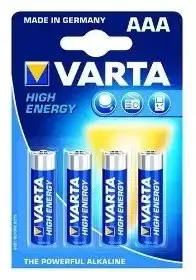 Blister 4 Pilas Alcalinas Varta High Energy LR03 AAA – Ref. BTT002