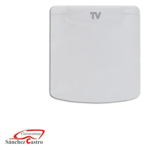 Tapa Blanca Toma Ext. 12V, 230V, TV Magnetica