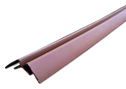 Perfil de ángulo marrón en W de 220 cm.