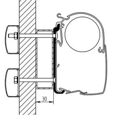 Adaptador De Toldo Para Omnistor 5200, 8000, 4900 De 2010 Para Eden/ Alegro