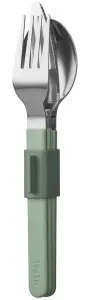 Juego de cubiertos Silueta de 3 piezas de Mepal, modelo Nordic, color salvia –
