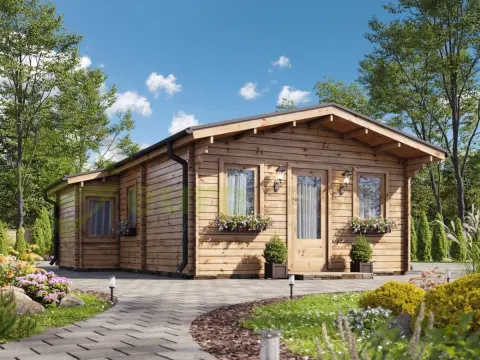 Casa de madera DANI 6X8 , 48 m2 , 44mm