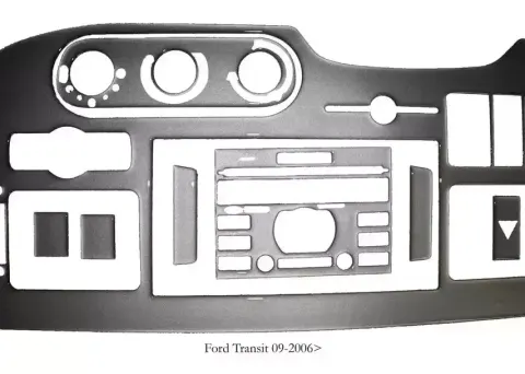 Kit dec. salpicadero Ford Transit autocaravana 09-2006> plata 21 piezas