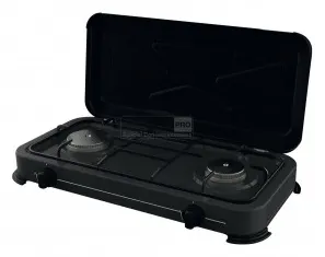 Hornillo negro de 2 fuegos portatil Bayasun