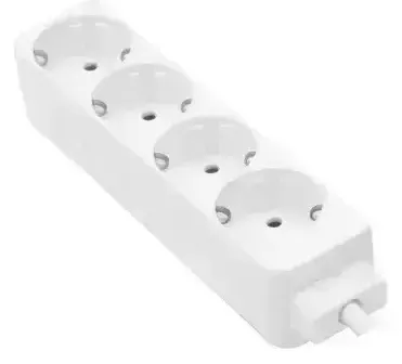 Alargadera base múltiple con 4 tomas 230v/16a cable 1.5 metros para usos múltiples. Ref. LU-1008