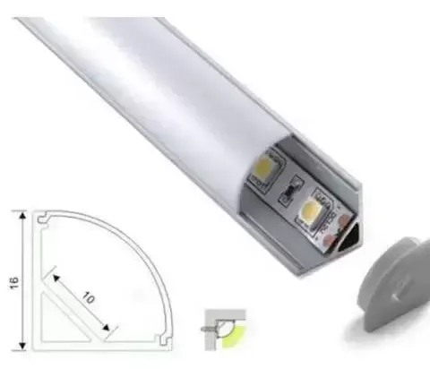Perfil aluminio con luz led interior exterior 100 cm caravana autocaravana camper – Ref. LUC364