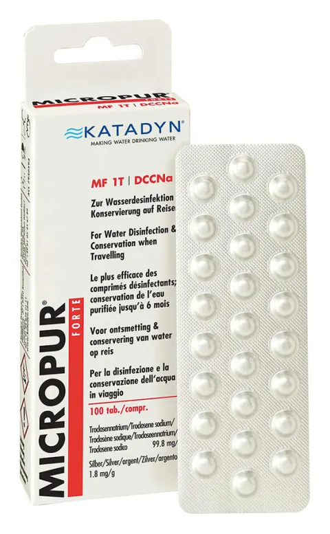 Katadyn Micropur Forte MF 1T/100 – Pastillas potabilizadoras desinfectantes de agua