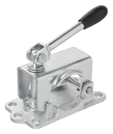 Abrazadera con mango plegable para rueda jockey de 48mm.
