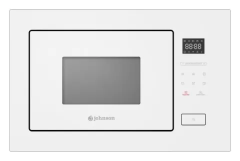 Microondas integrable con Grill 28l. cristal Blanco Johnson