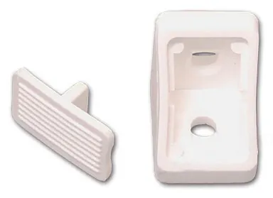 Angular de 2 agujeros blanco