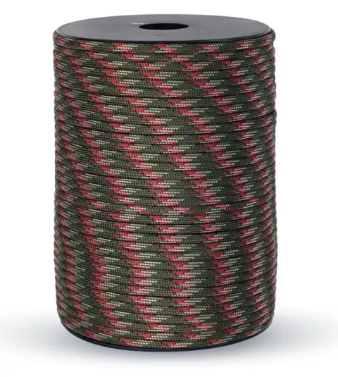 Cuerda de Paracord de 9 Hilos, Estándar Militar 550, 100M/50M, 4mm, para Exteriores, Supervivencia, Paracaídas, Tiendas de Campaña, Correa de Seguridad