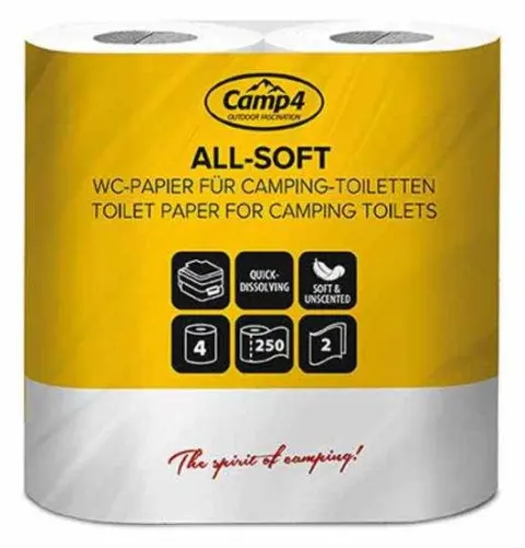 Papel higiénico Camp4 doble capa 4 rollos
