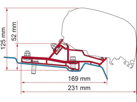 kit adaptador Ford Transit Van H2L2 (290cm)
